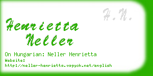 henrietta neller business card